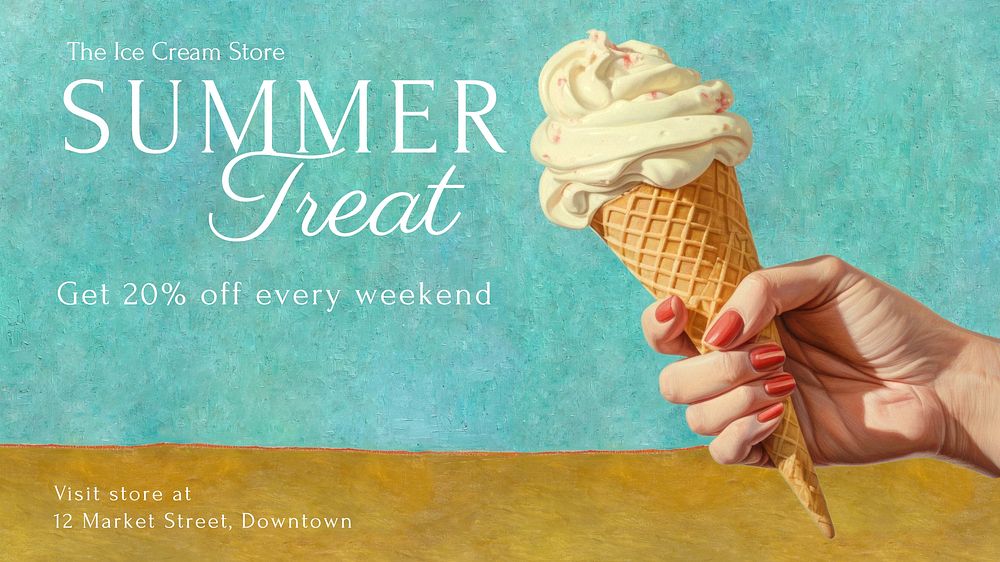 Summer treat Facebook cover template