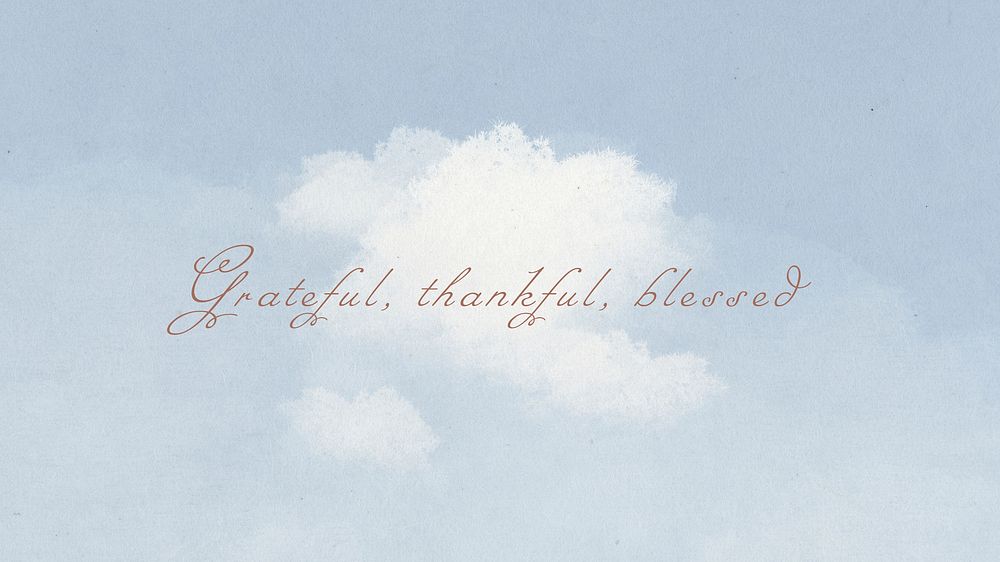 Grateful, thankful, blessed blog banner template