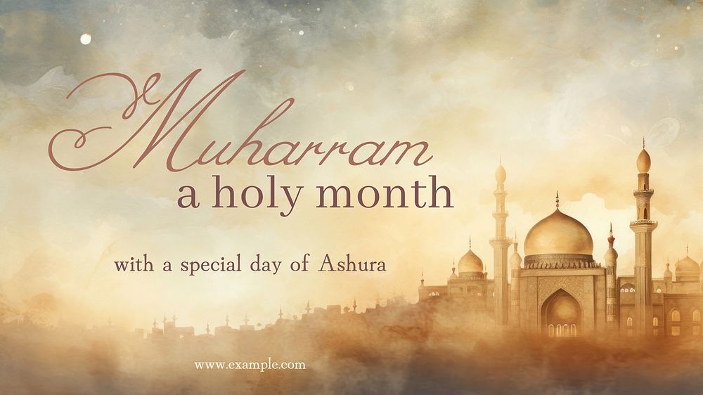 Muharram holy month  blog banner template