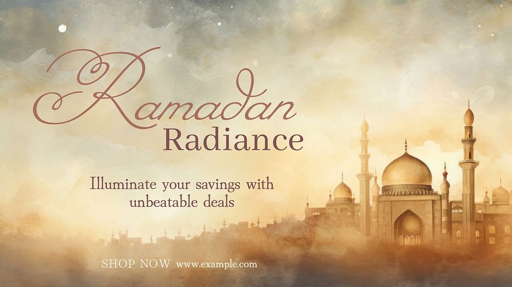 Ramadan sale  blog banner template