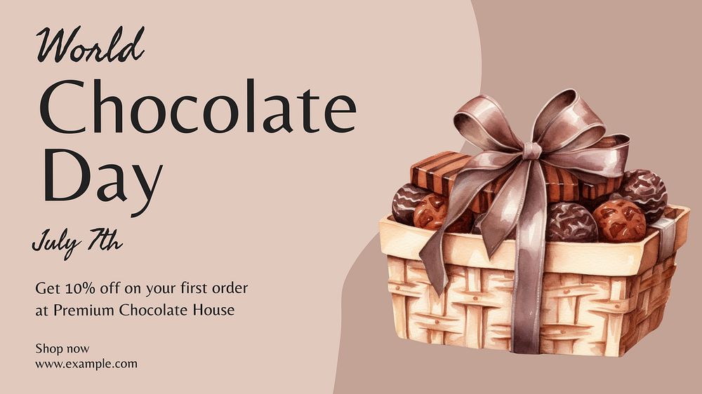 Chocolate day blog banner template