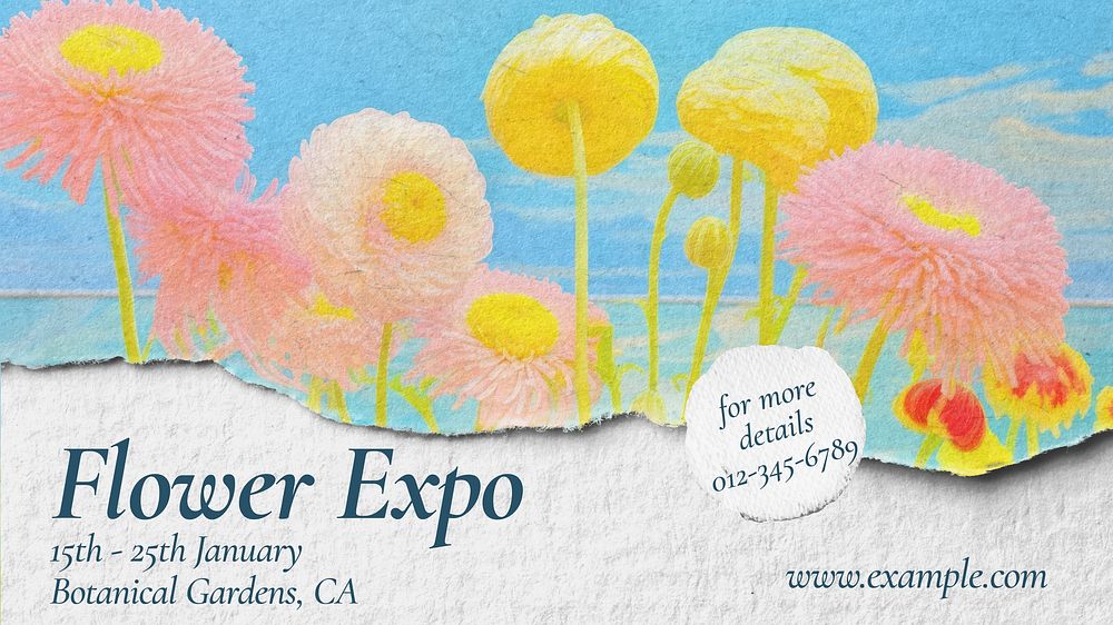 Flower expo blog banner template