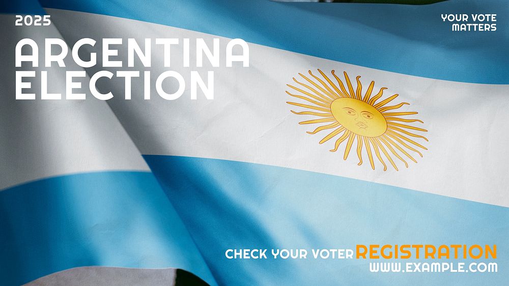 Argentina election blog banner template