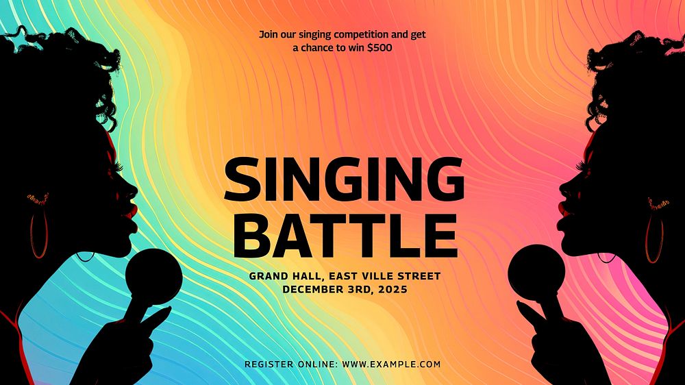 Singing battle blog banner template