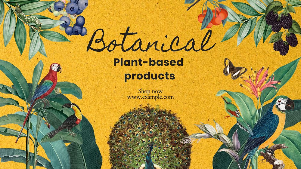 Botanical products blog banner template