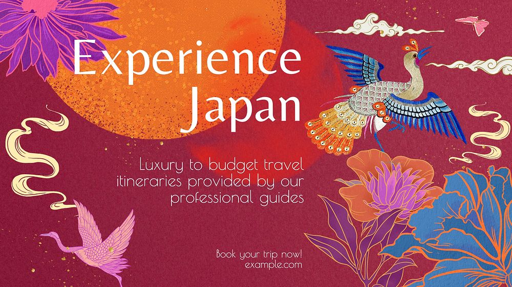 Japan travel ad blog banner template