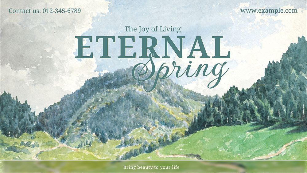 Eternal spring blog banner template