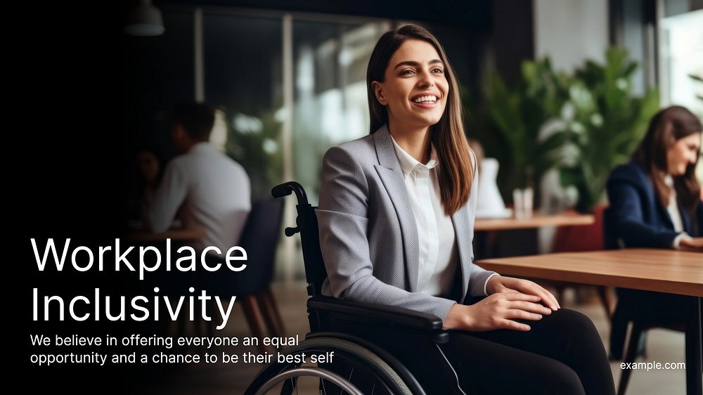 Workplace inclusivity blog banner template, editable text
