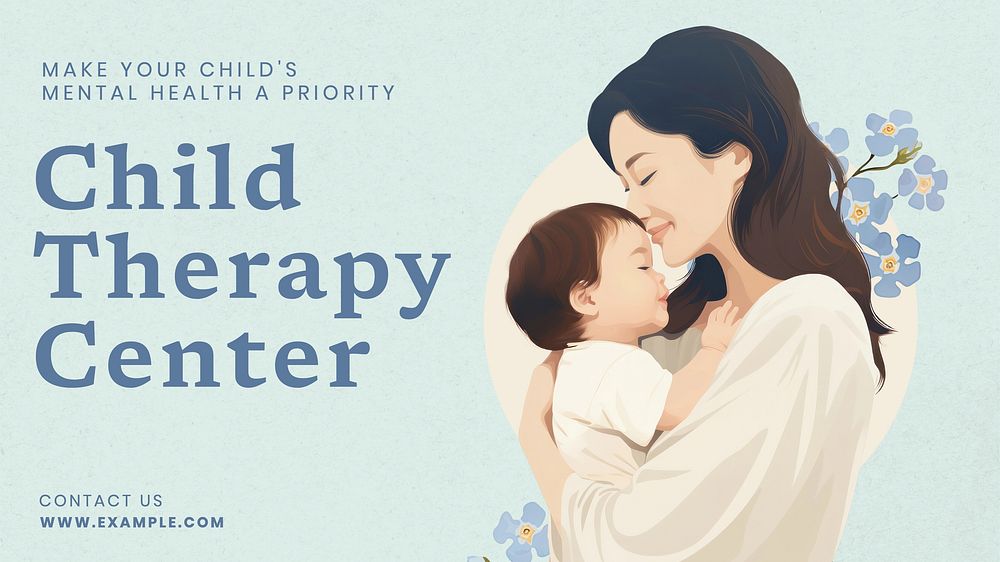 Child therapy center blog banner template