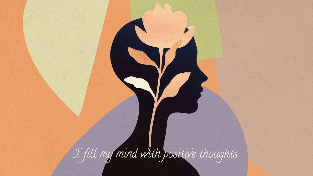 Positive thoughts blog banner template