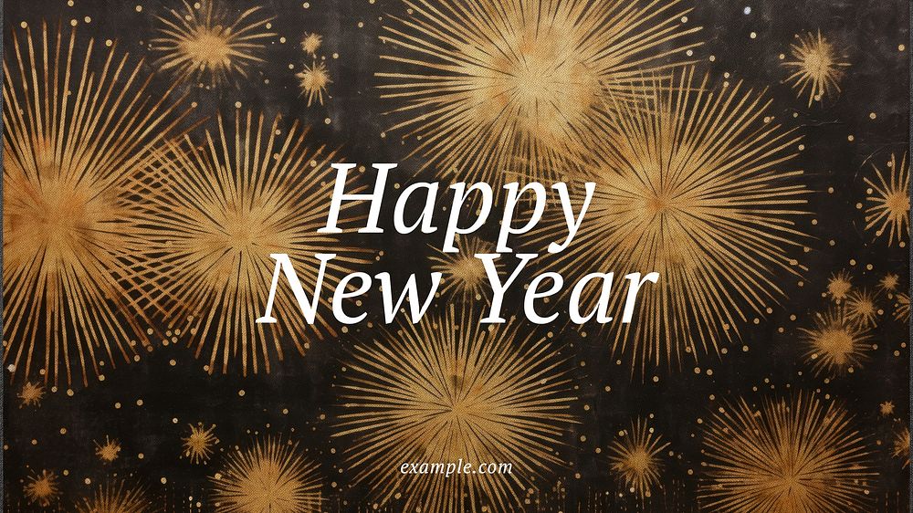 Happy New Year   blog banner template