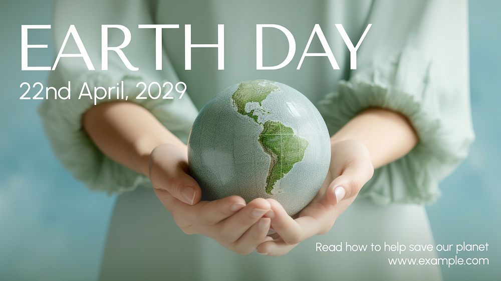 Earth day blog banner template