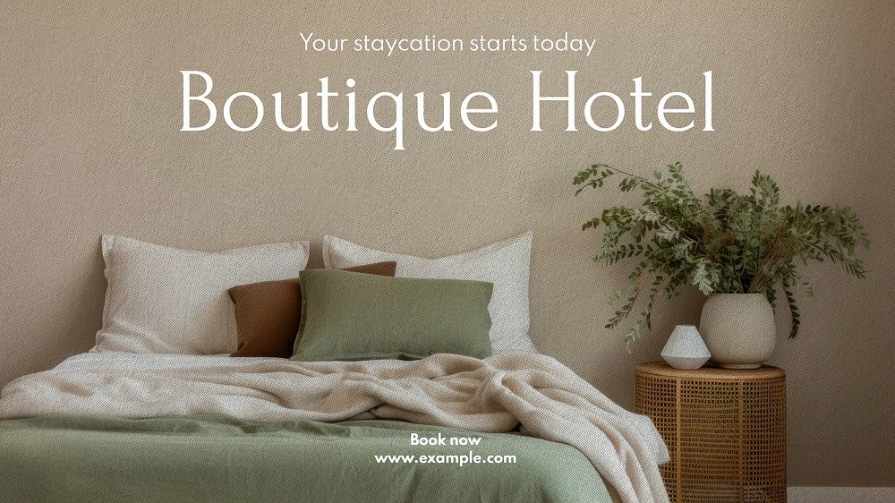 Boutique hotel blog banner template