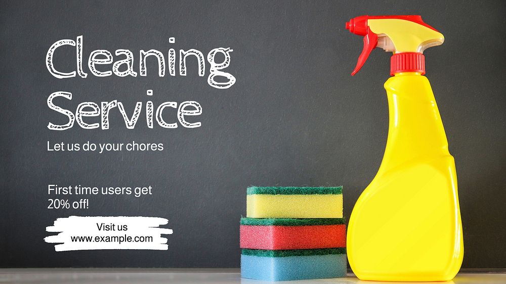 Cleaning service blog banner template