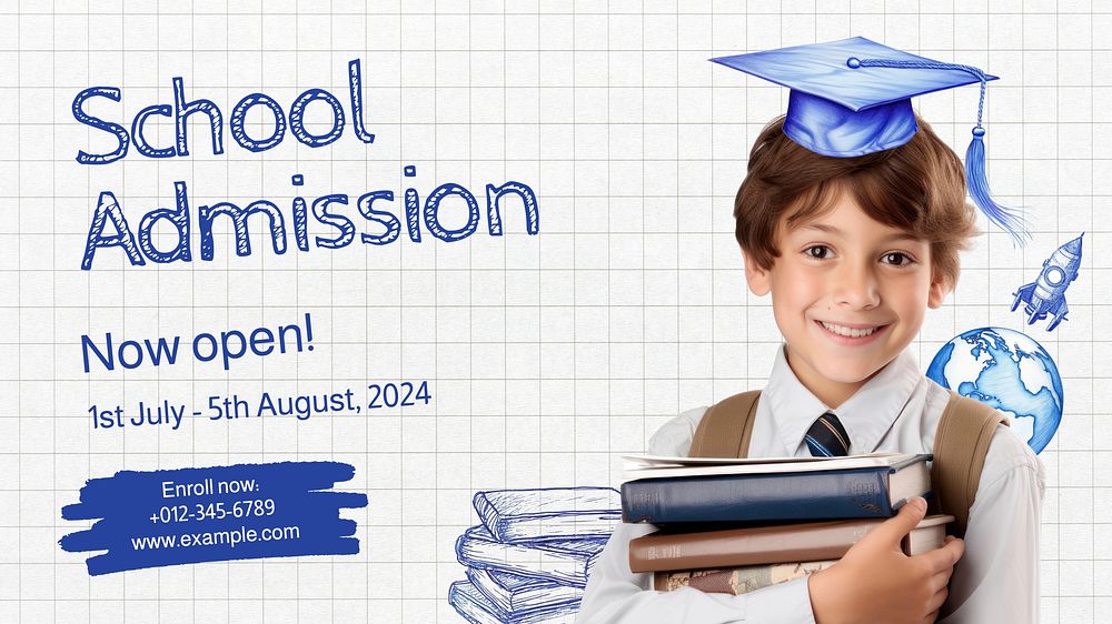 School admission blog banner template