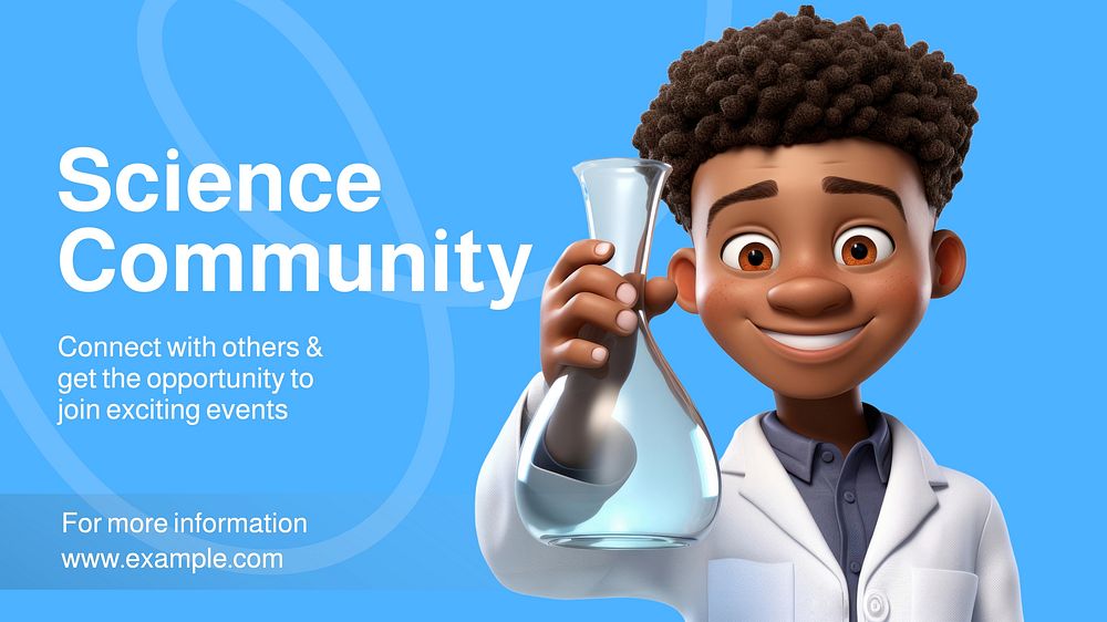 Science community blog banner template