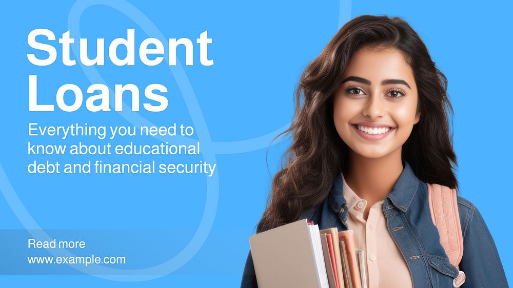 Student loans blog banner template