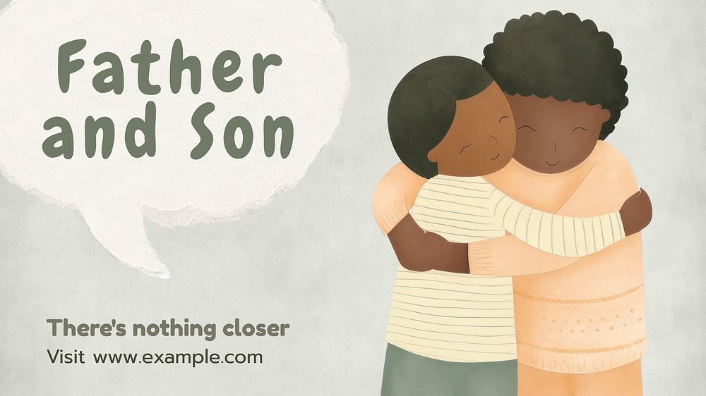 Father and son blog banner template