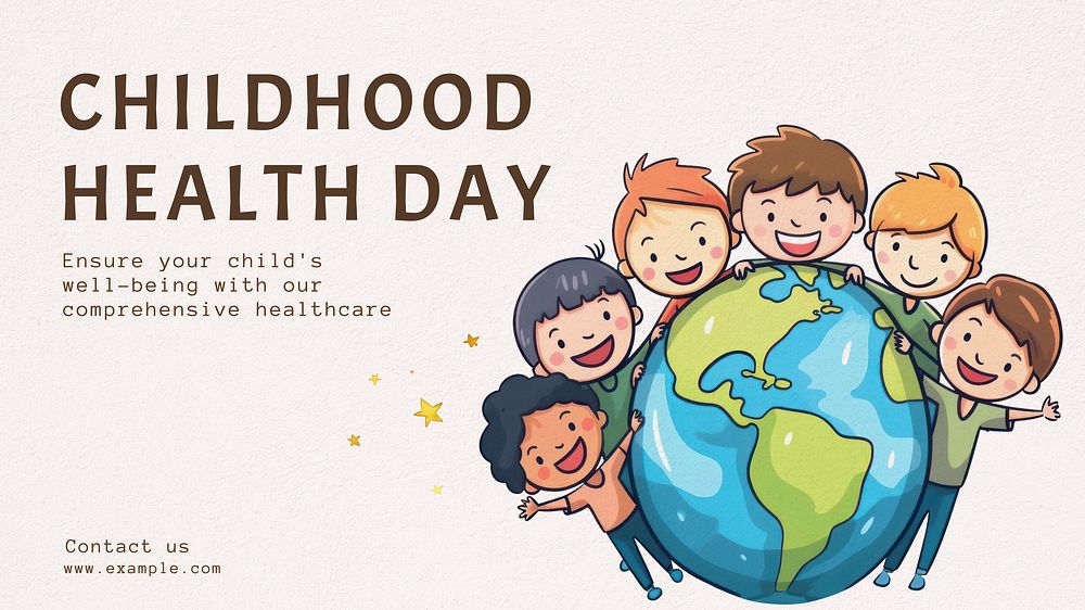 Childhood health day blog banner template