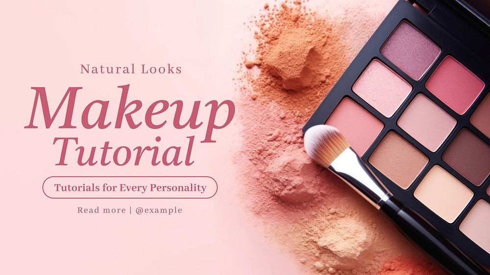 Makeup tutorial blog banner template