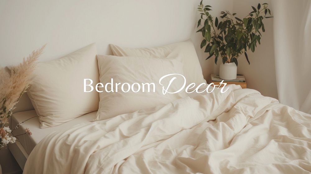 Bedroom decor blog banner template