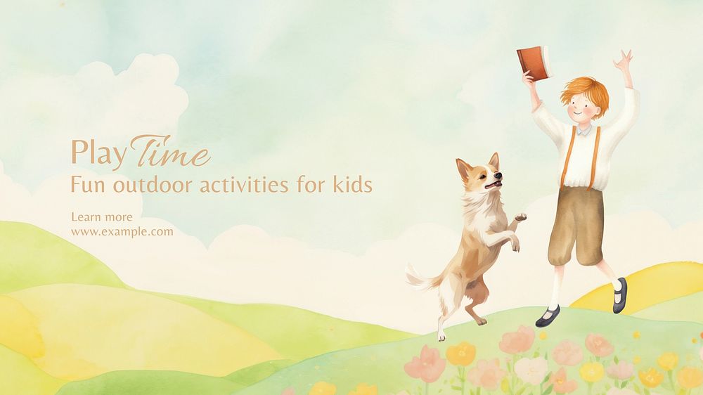 Play time blog banner template