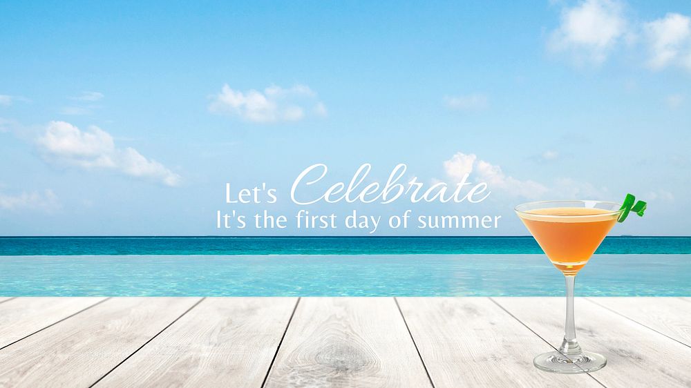 Summer celebration blog banner template