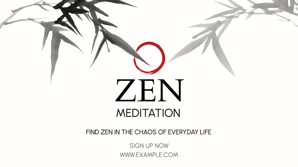 Zen meditation blog banner template