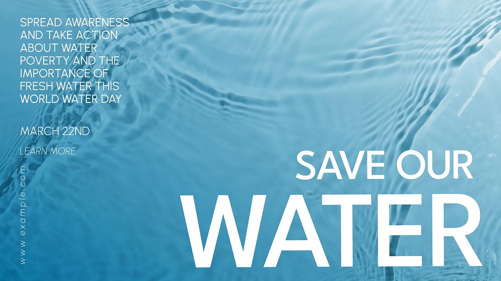 World water day  blog banner template