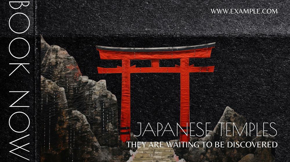 Japanese temples blog banner template