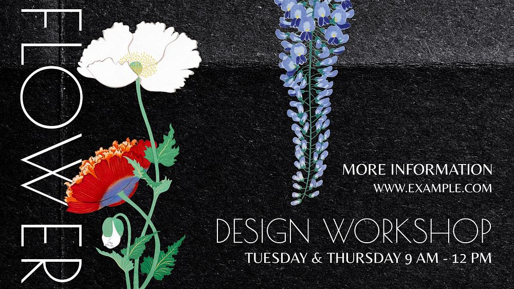 Flower design blog banner template