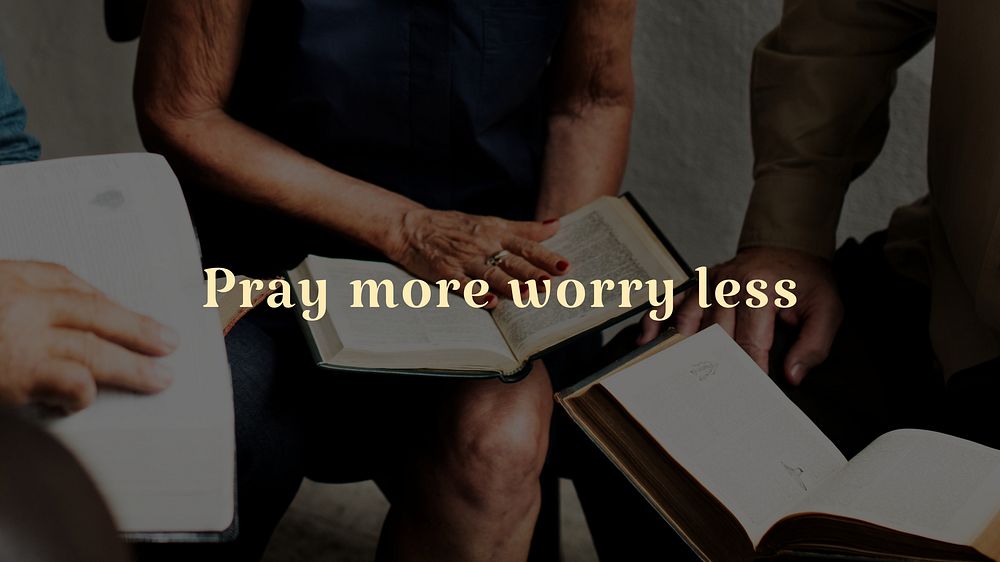 Pray more worry less blog banner template