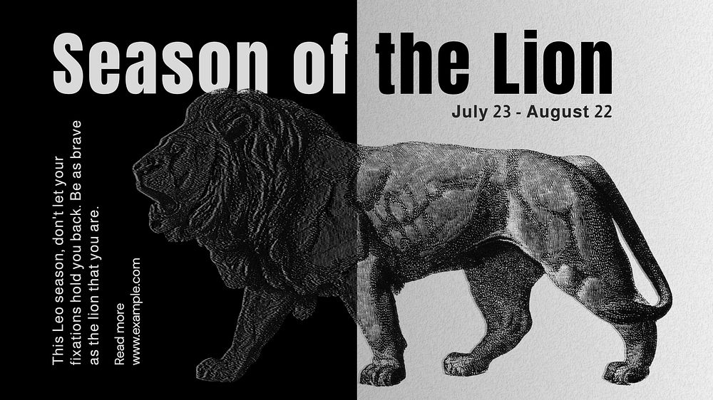 Lion life blog banner template
