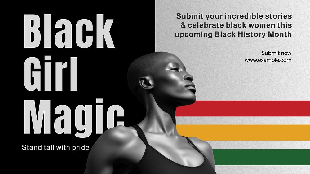 Black girl magic blog banner template