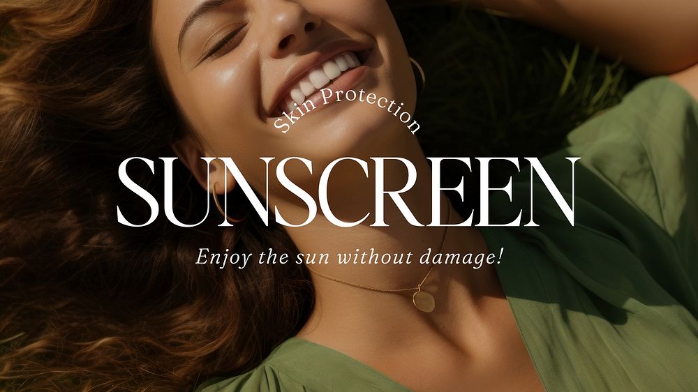 Sunscreen advertisement blog banner template