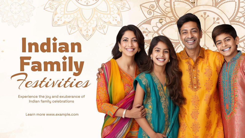 Indian family blog banner template