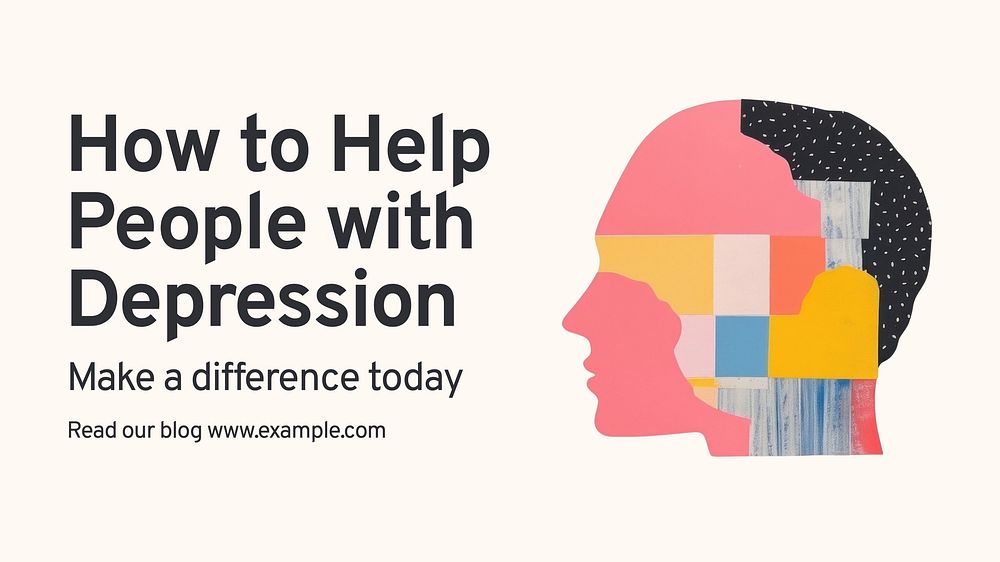 Depression support blog banner template