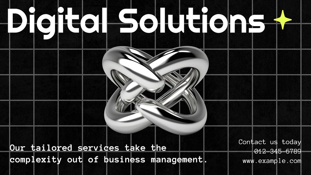 Digital solutions blog banner template