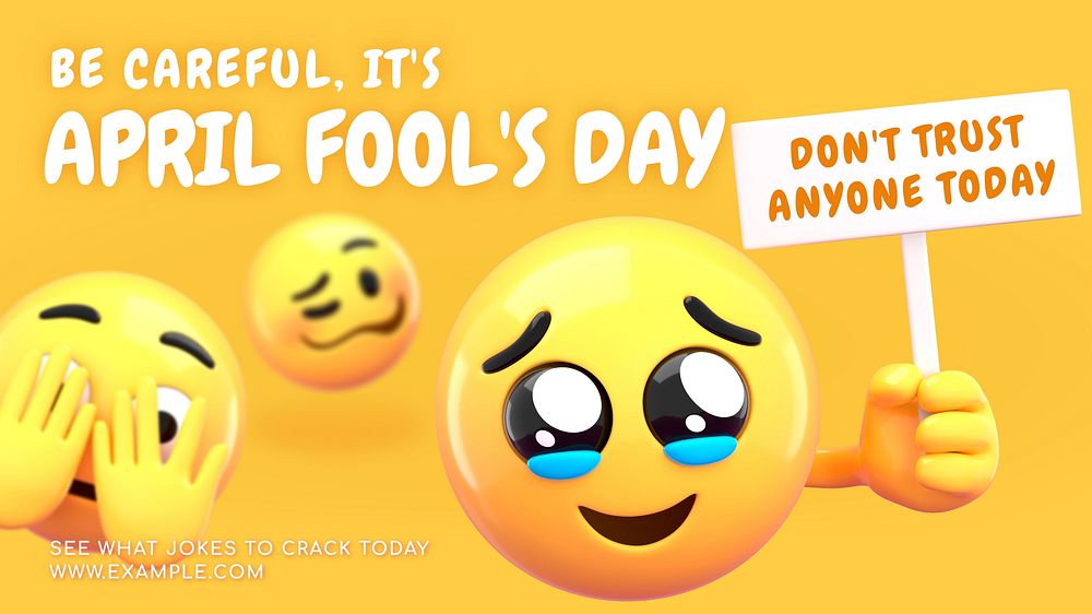 April fool's day blog banner template