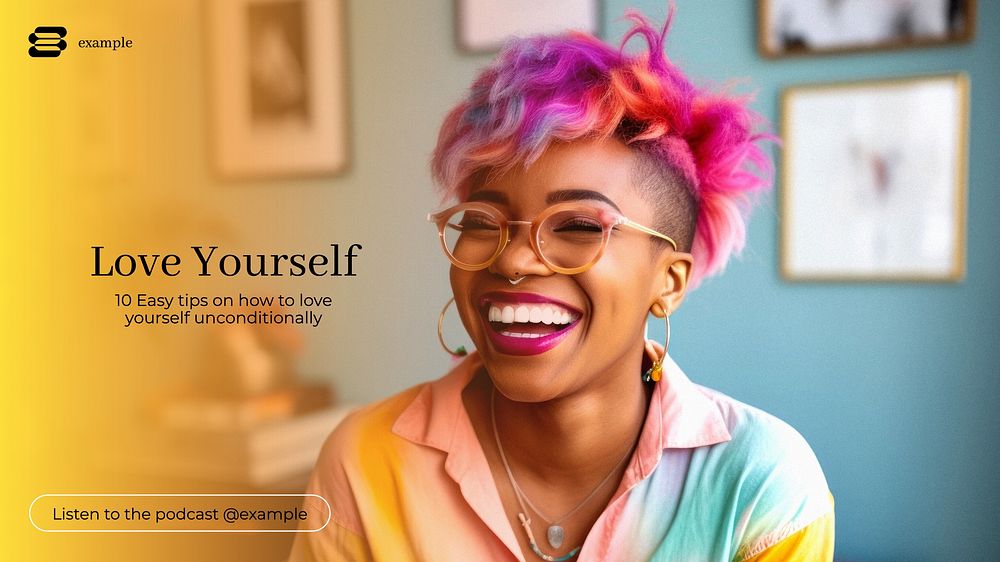 Love yourself blog banner template  