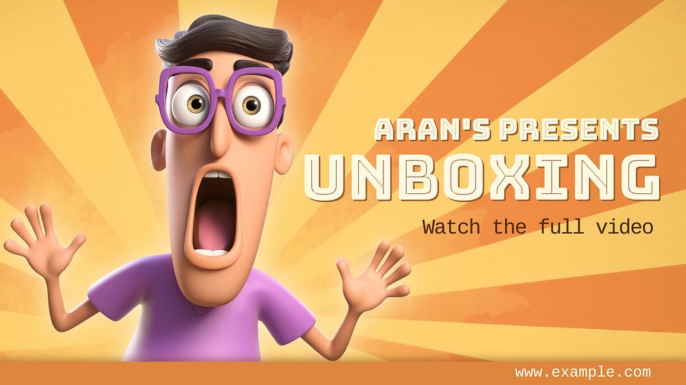 Aran's Presents Unboxing blog banner template