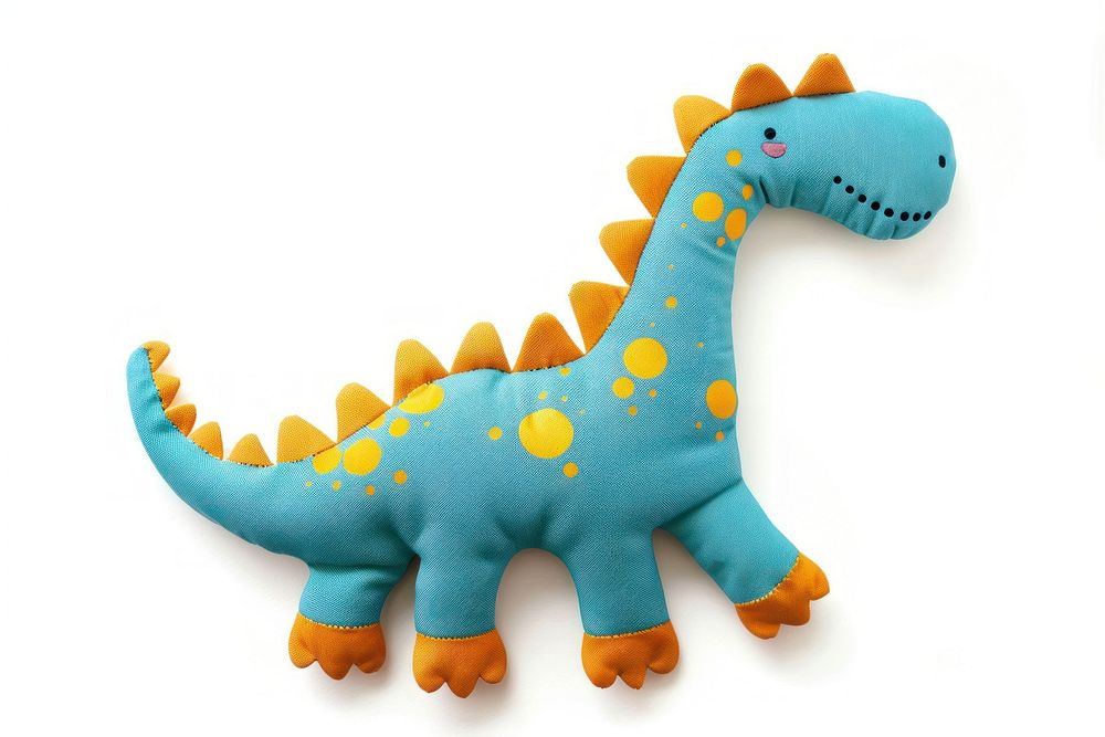 Fabric dinosaur toy wildlife reptile animal.