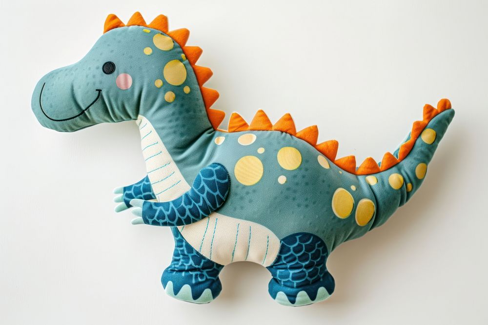 Fabric dinosaur toy art animal plush.