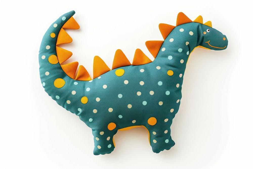 Fabric dinosaur toy art handicraft pattern.