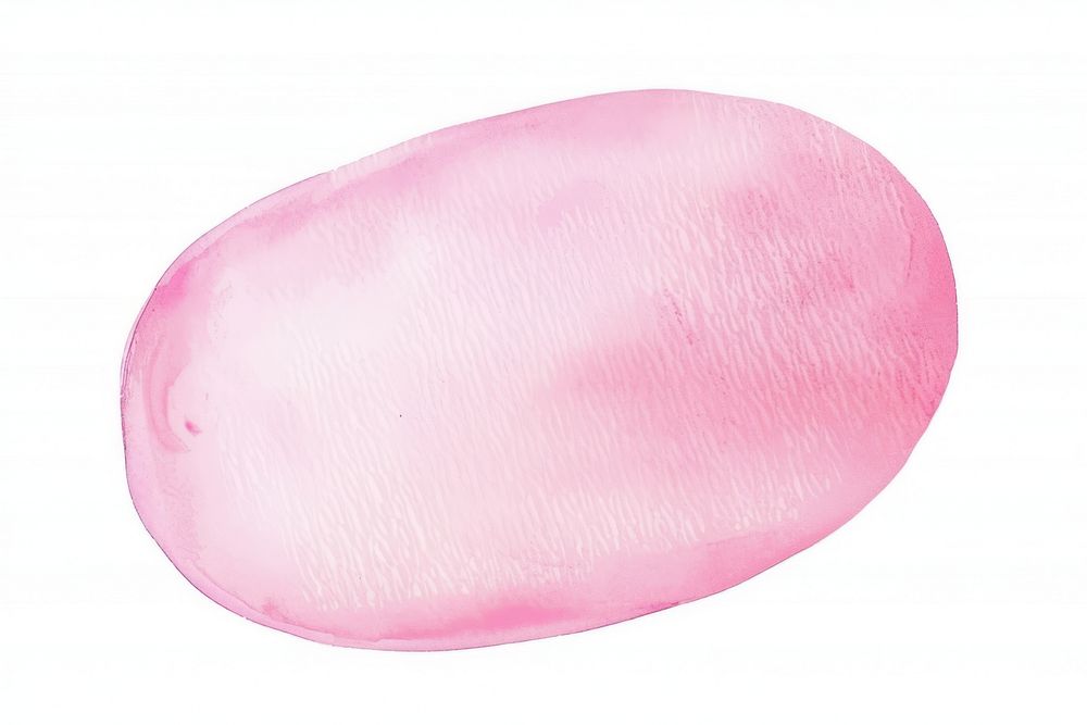 Clean pink oval shape clothing blossom cushion.