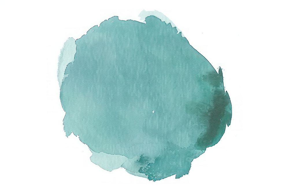 Clean teal blue shape art turquoise painting.