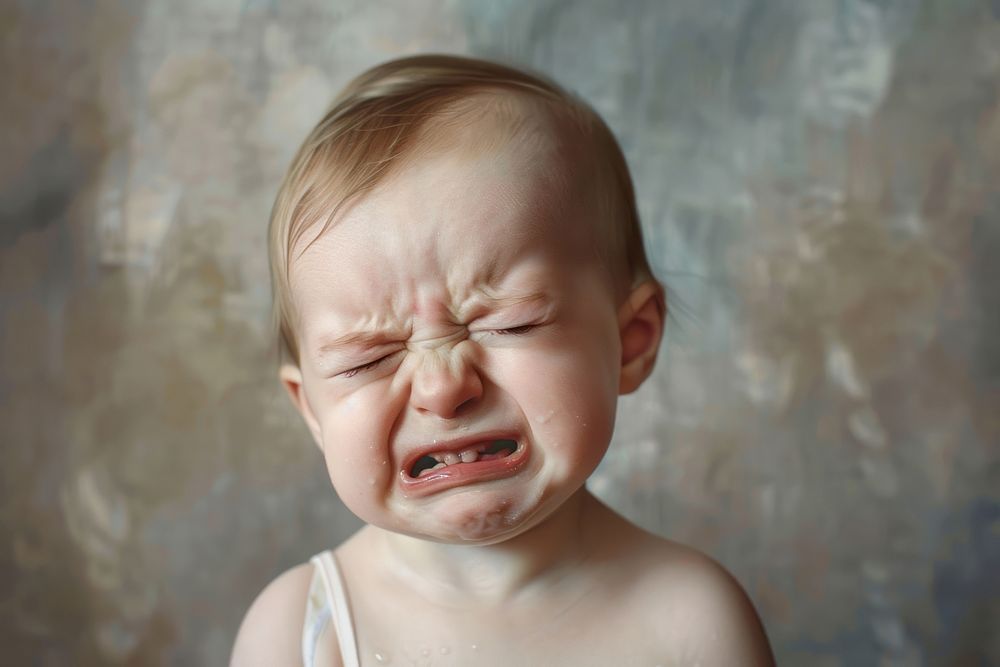 Crying baby worried person human.