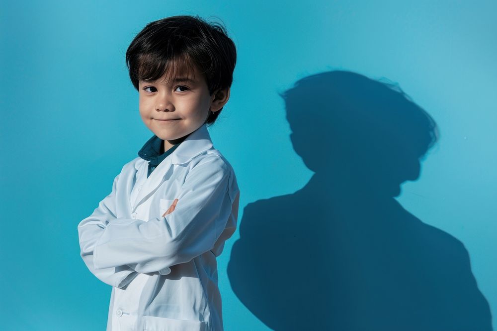 Child wearing medical uniform boy person human.