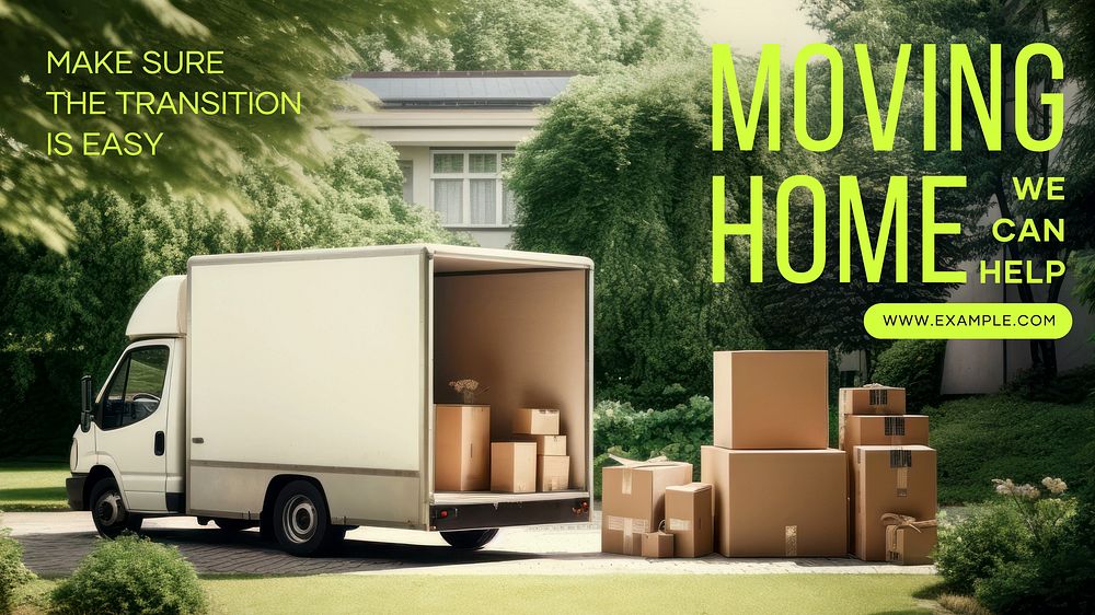 Moving home  blog banner template