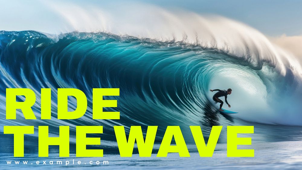 Ride the wave blog banner template